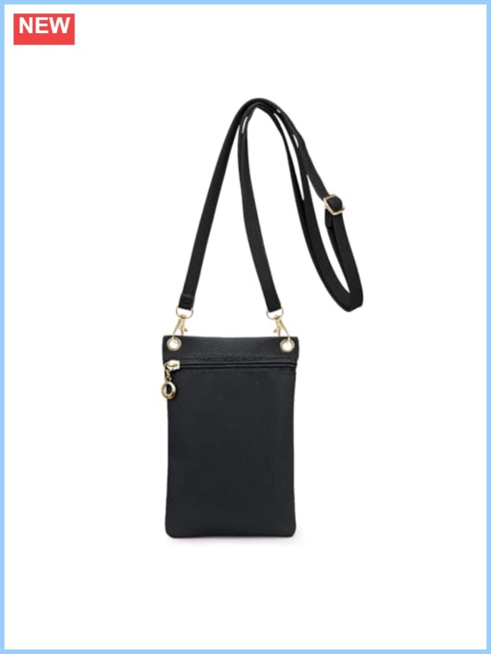 PU Leather Cell Phone Purse Crossbody Bag Detachable Shoulder Strap